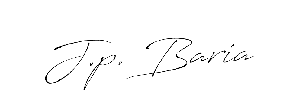 Design your own signature with our free online signature maker. With this signature software, you can create a handwritten (Antro_Vectra) signature for name J.p. Baria. J.p. Baria signature style 6 images and pictures png