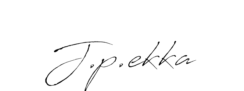 J.p.ekka stylish signature style. Best Handwritten Sign (Antro_Vectra) for my name. Handwritten Signature Collection Ideas for my name J.p.ekka. J.p.ekka signature style 6 images and pictures png