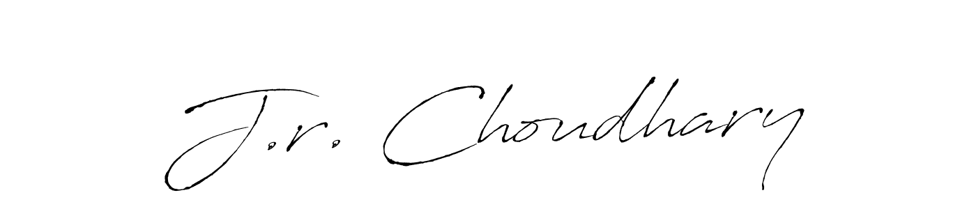 Design your own signature with our free online signature maker. With this signature software, you can create a handwritten (Antro_Vectra) signature for name J.r. Choudhary. J.r. Choudhary signature style 6 images and pictures png