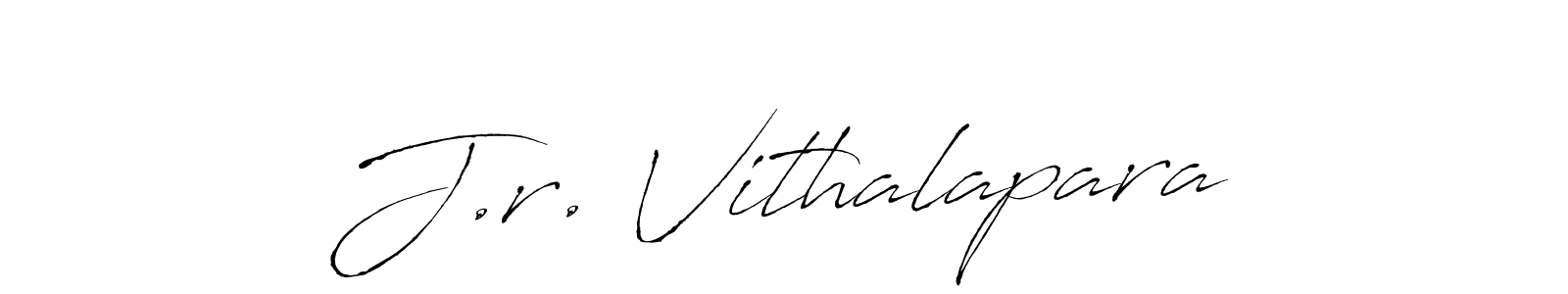 Antro_Vectra is a professional signature style that is perfect for those who want to add a touch of class to their signature. It is also a great choice for those who want to make their signature more unique. Get J.r. Vithalapara name to fancy signature for free. J.r. Vithalapara signature style 6 images and pictures png