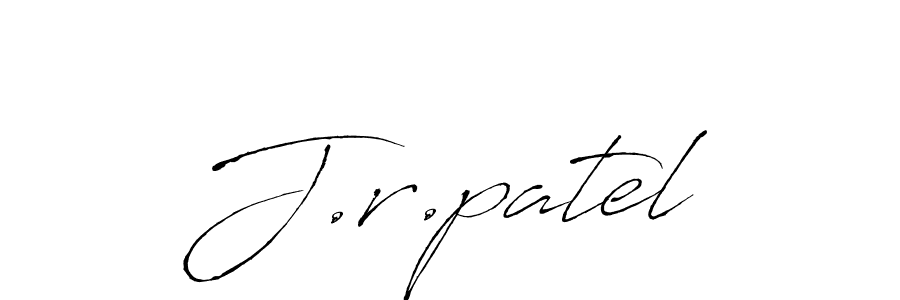 Create a beautiful signature design for name J.r.patel. With this signature (Antro_Vectra) fonts, you can make a handwritten signature for free. J.r.patel signature style 6 images and pictures png