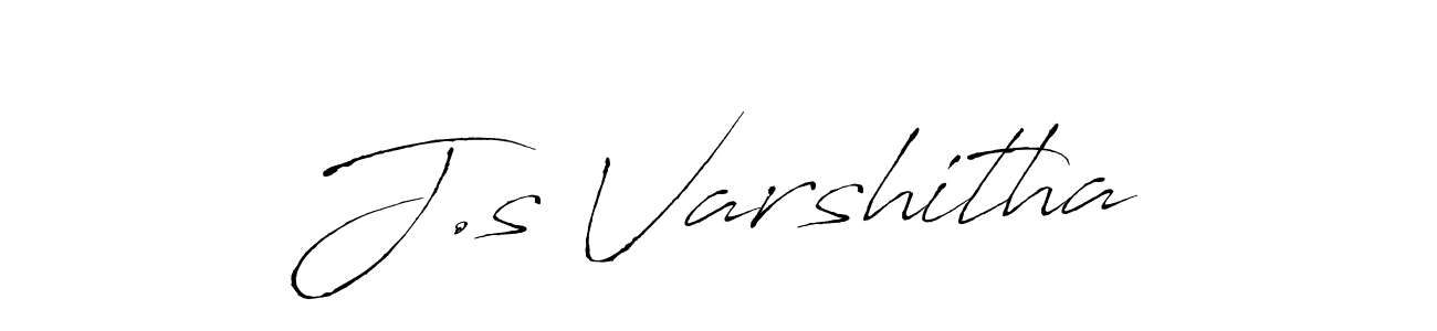 Make a beautiful signature design for name J.s Varshitha. With this signature (Antro_Vectra) style, you can create a handwritten signature for free. J.s Varshitha signature style 6 images and pictures png