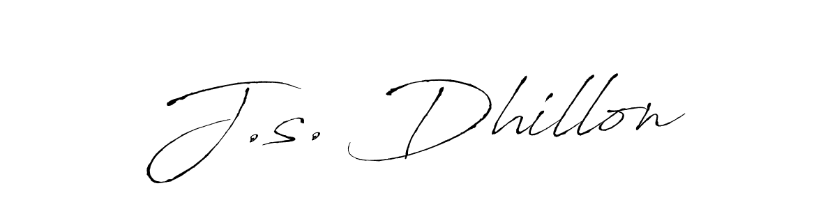 Make a beautiful signature design for name J.s. Dhillon. With this signature (Antro_Vectra) style, you can create a handwritten signature for free. J.s. Dhillon signature style 6 images and pictures png