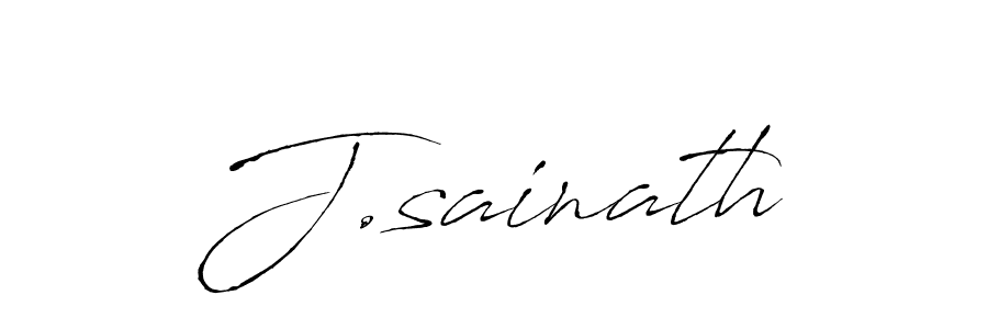 Design your own signature with our free online signature maker. With this signature software, you can create a handwritten (Antro_Vectra) signature for name J.sainath. J.sainath signature style 6 images and pictures png