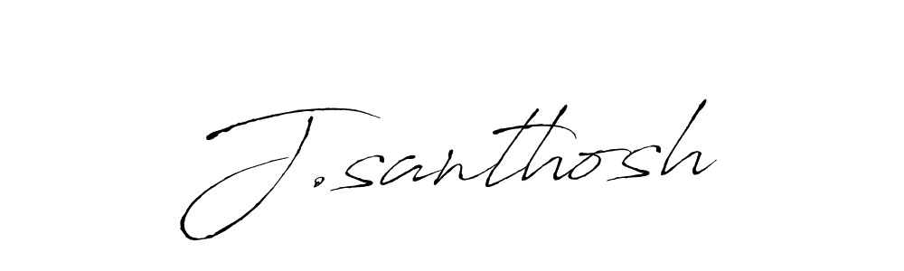 Use a signature maker to create a handwritten signature online. With this signature software, you can design (Antro_Vectra) your own signature for name J.santhosh. J.santhosh signature style 6 images and pictures png