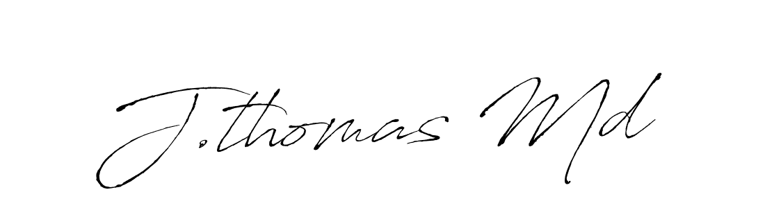 How to make J.thomas Md name signature. Use Antro_Vectra style for creating short signs online. This is the latest handwritten sign. J.thomas Md signature style 6 images and pictures png