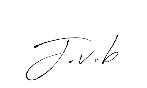 J.v.b stylish signature style. Best Handwritten Sign (Antro_Vectra) for my name. Handwritten Signature Collection Ideas for my name J.v.b. J.v.b signature style 6 images and pictures png