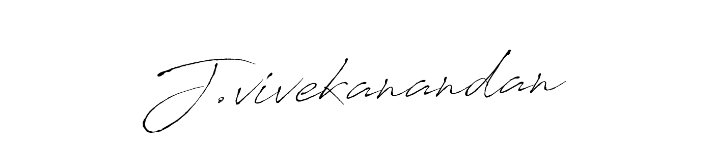 Create a beautiful signature design for name J.vivekanandan. With this signature (Antro_Vectra) fonts, you can make a handwritten signature for free. J.vivekanandan signature style 6 images and pictures png