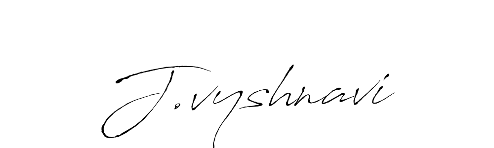 How to make J.vyshnavi name signature. Use Antro_Vectra style for creating short signs online. This is the latest handwritten sign. J.vyshnavi signature style 6 images and pictures png