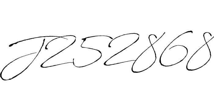 Make a beautiful signature design for name J252868. With this signature (Antro_Vectra) style, you can create a handwritten signature for free. J252868 signature style 6 images and pictures png