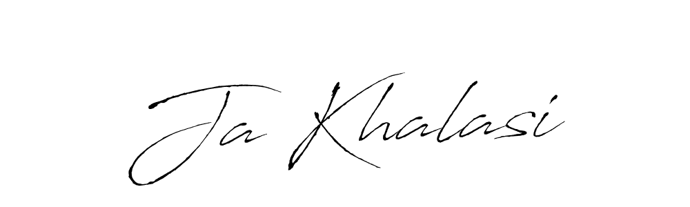 Antro_Vectra is a professional signature style that is perfect for those who want to add a touch of class to their signature. It is also a great choice for those who want to make their signature more unique. Get Ja Khalasi name to fancy signature for free. Ja Khalasi signature style 6 images and pictures png