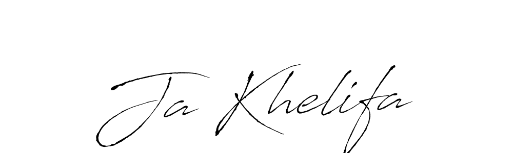Design your own signature with our free online signature maker. With this signature software, you can create a handwritten (Antro_Vectra) signature for name Ja Khelifa. Ja Khelifa signature style 6 images and pictures png