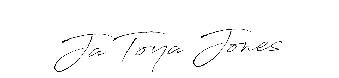 How to make Ja Toya Jones name signature. Use Antro_Vectra style for creating short signs online. This is the latest handwritten sign. Ja Toya Jones signature style 6 images and pictures png