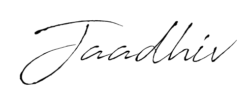Stand out with a creative autograph for Jaadhiv. The Antro_Vectra styling blends modern aesthetics with classic signature flourishes. Jaadhiv signature style 6 images and pictures png