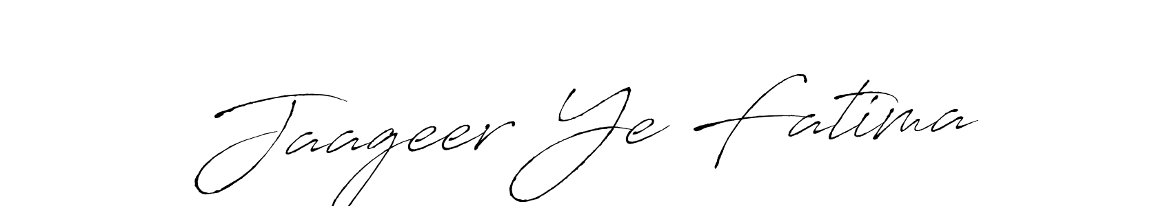 Create a beautiful signature design for name Jaageer Ye Fatima. With this signature (Antro_Vectra) fonts, you can make a handwritten signature for free. Jaageer Ye Fatima signature style 6 images and pictures png