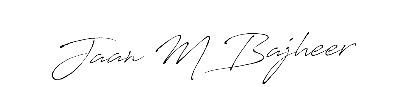 Antro_Vectra is a professional signature style that is perfect for those who want to add a touch of class to their signature. It is also a great choice for those who want to make their signature more unique. Get Jaan M Bajheer name to fancy signature for free. Jaan M Bajheer signature style 6 images and pictures png