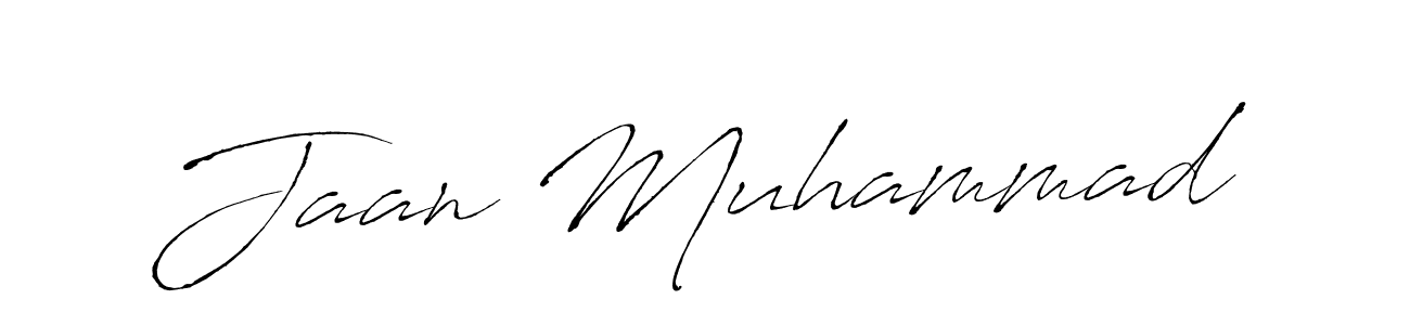 How to make Jaan Muhammad name signature. Use Antro_Vectra style for creating short signs online. This is the latest handwritten sign. Jaan Muhammad signature style 6 images and pictures png