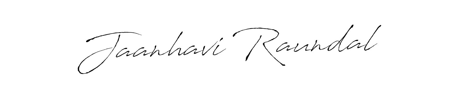 Create a beautiful signature design for name Jaanhavi Raundal. With this signature (Antro_Vectra) fonts, you can make a handwritten signature for free. Jaanhavi Raundal signature style 6 images and pictures png