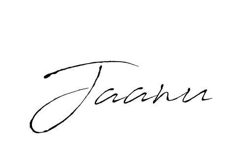 Design your own signature with our free online signature maker. With this signature software, you can create a handwritten (Antro_Vectra) signature for name Jaanu. Jaanu signature style 6 images and pictures png