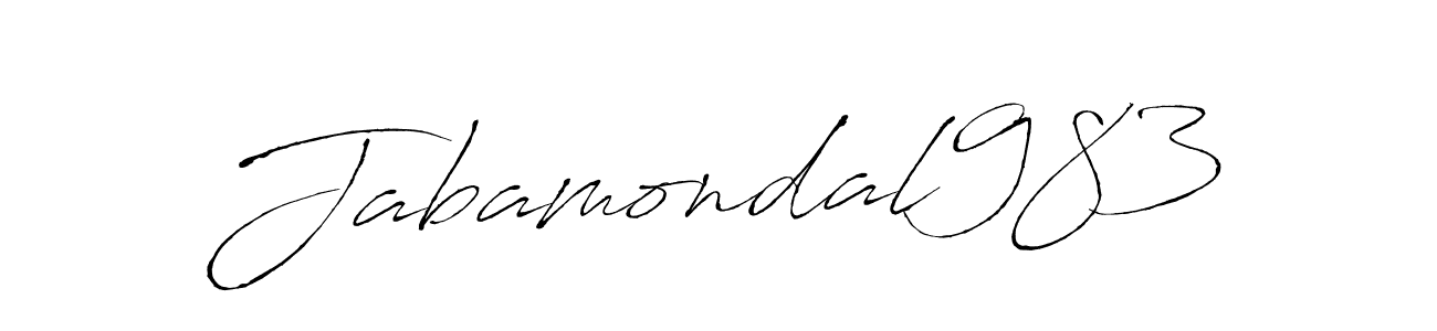 Also You can easily find your signature by using the search form. We will create Jabamondal983 name handwritten signature images for you free of cost using Antro_Vectra sign style. Jabamondal983 signature style 6 images and pictures png