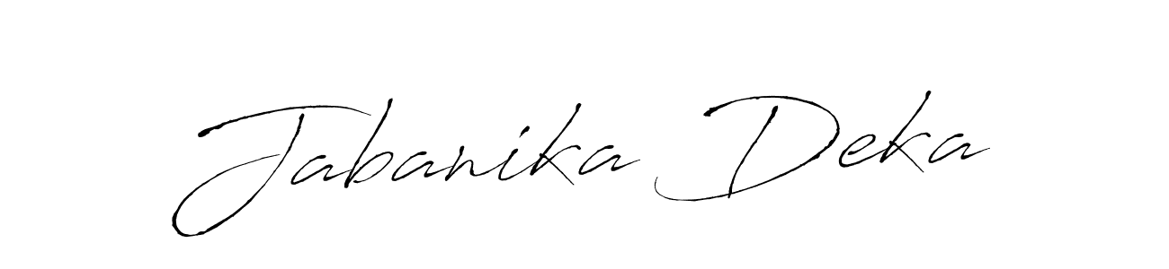 Similarly Antro_Vectra is the best handwritten signature design. Signature creator online .You can use it as an online autograph creator for name Jabanika Deka. Jabanika Deka signature style 6 images and pictures png