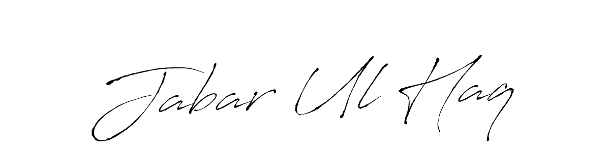 Design your own signature with our free online signature maker. With this signature software, you can create a handwritten (Antro_Vectra) signature for name Jabar Ul Haq. Jabar Ul Haq signature style 6 images and pictures png
