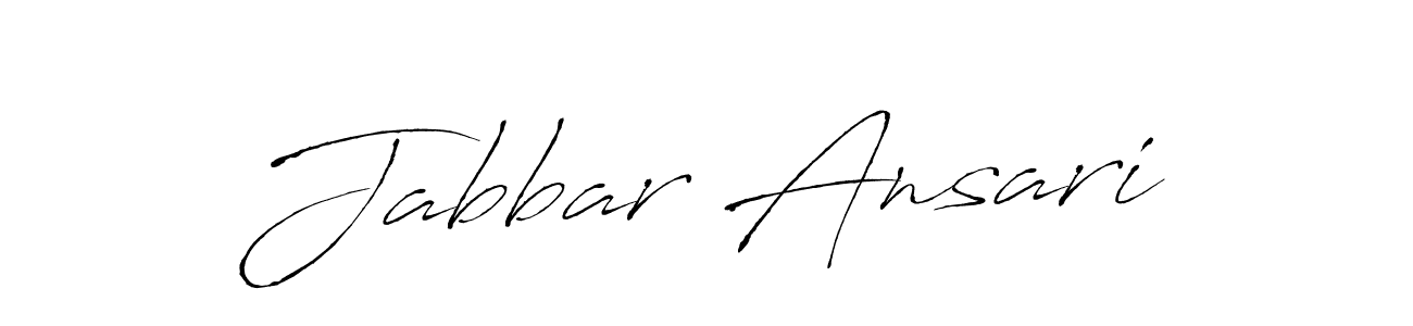 How to make Jabbar Ansari name signature. Use Antro_Vectra style for creating short signs online. This is the latest handwritten sign. Jabbar Ansari signature style 6 images and pictures png