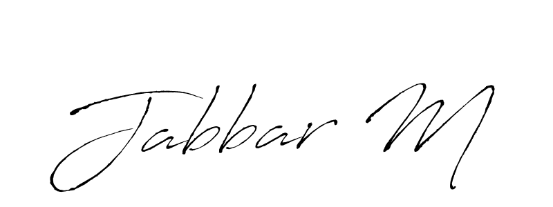 Also we have Jabbar M name is the best signature style. Create professional handwritten signature collection using Antro_Vectra autograph style. Jabbar M signature style 6 images and pictures png