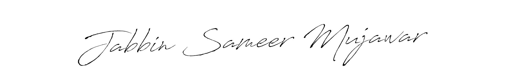 Make a beautiful signature design for name Jabbin Sameer Mujawar. With this signature (Antro_Vectra) style, you can create a handwritten signature for free. Jabbin Sameer Mujawar signature style 6 images and pictures png