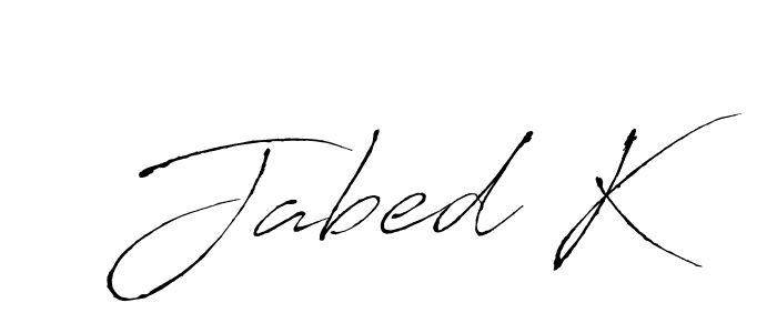 Make a beautiful signature design for name Jabed K. With this signature (Antro_Vectra) style, you can create a handwritten signature for free. Jabed K signature style 6 images and pictures png