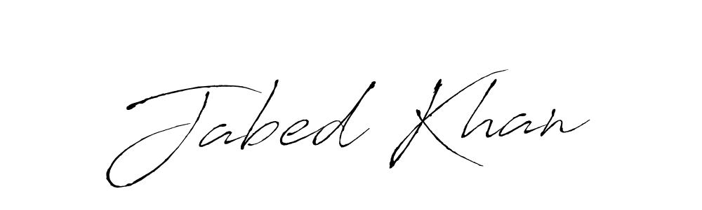 Use a signature maker to create a handwritten signature online. With this signature software, you can design (Antro_Vectra) your own signature for name Jabed Khan. Jabed Khan signature style 6 images and pictures png