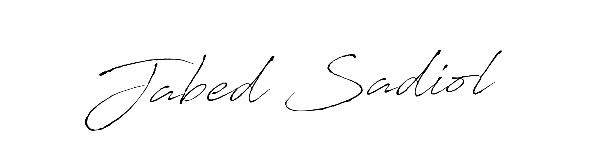 How to make Jabed Sadiol name signature. Use Antro_Vectra style for creating short signs online. This is the latest handwritten sign. Jabed Sadiol signature style 6 images and pictures png
