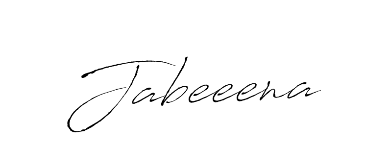 Also we have Jabeeena name is the best signature style. Create professional handwritten signature collection using Antro_Vectra autograph style. Jabeeena signature style 6 images and pictures png