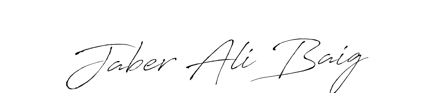 Make a beautiful signature design for name Jaber Ali Baig. With this signature (Antro_Vectra) style, you can create a handwritten signature for free. Jaber Ali Baig signature style 6 images and pictures png