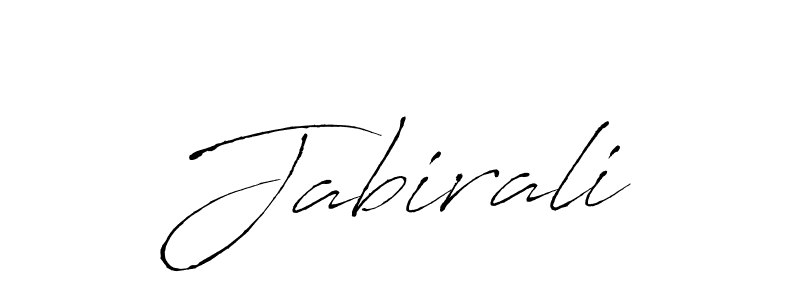 Design your own signature with our free online signature maker. With this signature software, you can create a handwritten (Antro_Vectra) signature for name Jabirali. Jabirali signature style 6 images and pictures png