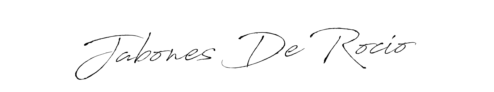 How to make Jabones De Rocio signature? Antro_Vectra is a professional autograph style. Create handwritten signature for Jabones De Rocio name. Jabones De Rocio signature style 6 images and pictures png