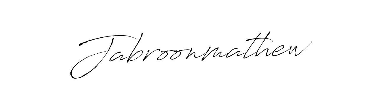 How to make Jabroonmathew name signature. Use Antro_Vectra style for creating short signs online. This is the latest handwritten sign. Jabroonmathew signature style 6 images and pictures png