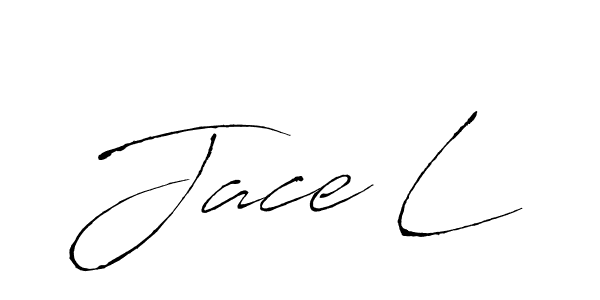 Jace L stylish signature style. Best Handwritten Sign (Antro_Vectra) for my name. Handwritten Signature Collection Ideas for my name Jace L. Jace L signature style 6 images and pictures png