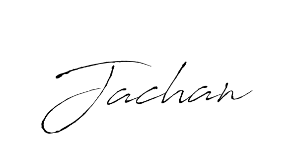 Design your own signature with our free online signature maker. With this signature software, you can create a handwritten (Antro_Vectra) signature for name Jachan. Jachan signature style 6 images and pictures png