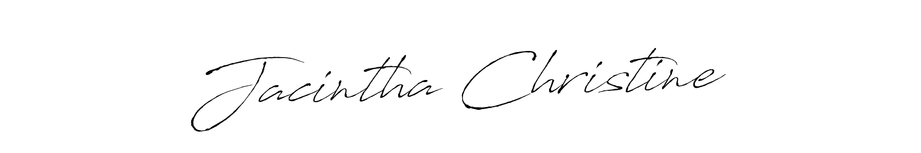 Jacintha Christine stylish signature style. Best Handwritten Sign (Antro_Vectra) for my name. Handwritten Signature Collection Ideas for my name Jacintha Christine. Jacintha Christine signature style 6 images and pictures png