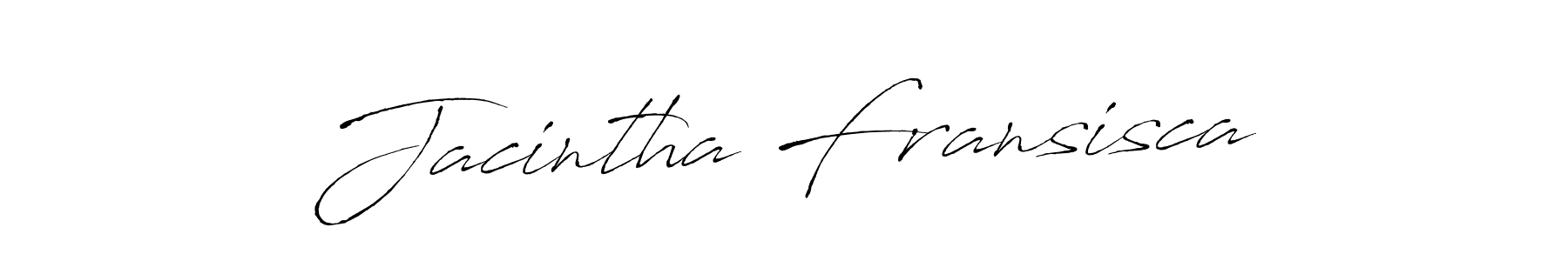 How to make Jacintha Fransisca name signature. Use Antro_Vectra style for creating short signs online. This is the latest handwritten sign. Jacintha Fransisca signature style 6 images and pictures png