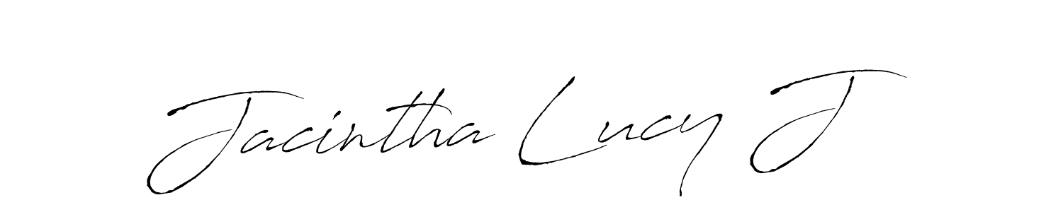 You can use this online signature creator to create a handwritten signature for the name Jacintha Lucy J. This is the best online autograph maker. Jacintha Lucy J signature style 6 images and pictures png