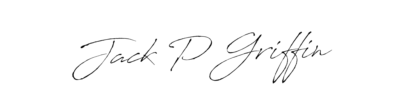 Jack P Griffin stylish signature style. Best Handwritten Sign (Antro_Vectra) for my name. Handwritten Signature Collection Ideas for my name Jack P Griffin. Jack P Griffin signature style 6 images and pictures png