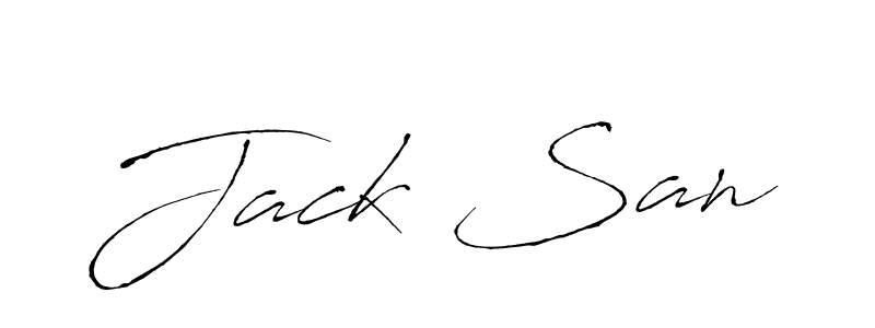 How to make Jack San name signature. Use Antro_Vectra style for creating short signs online. This is the latest handwritten sign. Jack San signature style 6 images and pictures png