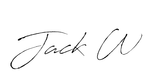Jack W stylish signature style. Best Handwritten Sign (Antro_Vectra) for my name. Handwritten Signature Collection Ideas for my name Jack W. Jack W signature style 6 images and pictures png