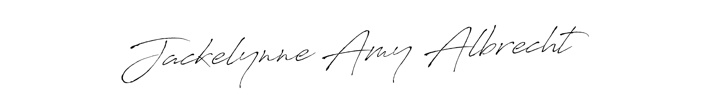 Make a beautiful signature design for name Jackelynne Amy Albrecht. With this signature (Antro_Vectra) style, you can create a handwritten signature for free. Jackelynne Amy Albrecht signature style 6 images and pictures png