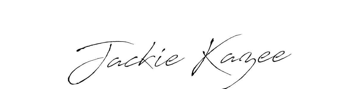 Make a beautiful signature design for name Jackie Kazee. With this signature (Antro_Vectra) style, you can create a handwritten signature for free. Jackie Kazee signature style 6 images and pictures png