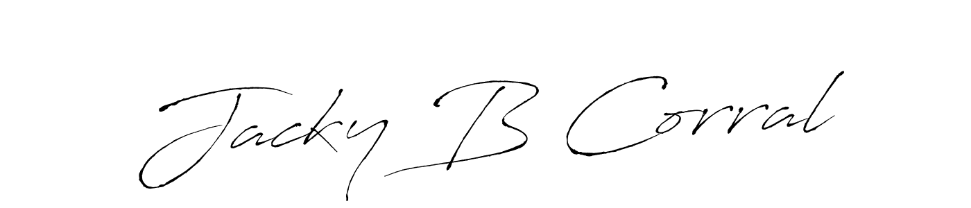 This is the best signature style for the Jacky B Corral name. Also you like these signature font (Antro_Vectra). Mix name signature. Jacky B Corral signature style 6 images and pictures png
