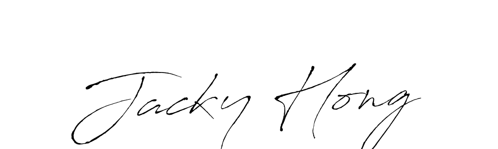 Jacky Hong stylish signature style. Best Handwritten Sign (Antro_Vectra) for my name. Handwritten Signature Collection Ideas for my name Jacky Hong. Jacky Hong signature style 6 images and pictures png