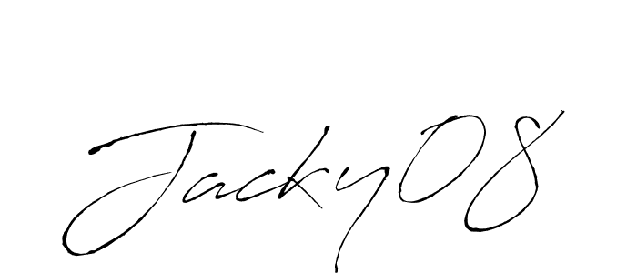 Create a beautiful signature design for name Jacky08. With this signature (Antro_Vectra) fonts, you can make a handwritten signature for free. Jacky08 signature style 6 images and pictures png